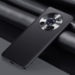 For Honor Magic4 Pro Plain Skin Leather Phone Case(Black) (OEM)