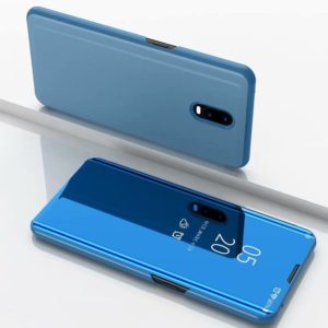 For Xiaomi Redmi 8A Plating Mirror Horizontal Flip Leather Case with Bracket Holster(Blue) (OEM)