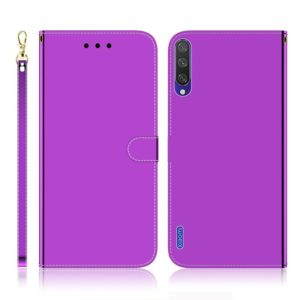 For Xiaomi Mi CC9e / A3 Imitated Mirror Surface Horizontal Flip Leather Case with Holder & Card Slots & Wallet & Lanyard(Purple) (OEM)