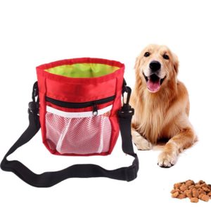 Pet Training Bag Snack Bag Outdoor Waist Bag Portable Two-In-One Foldable Multifunctional Bag(Red) (OEM)