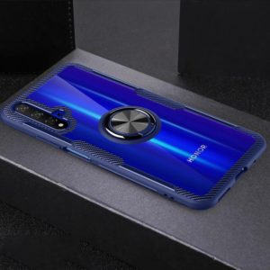 Scratchproof TPU + Acrylic Ring Bracket Protective Case For Huawei Honor 20(Blue) (OEM)