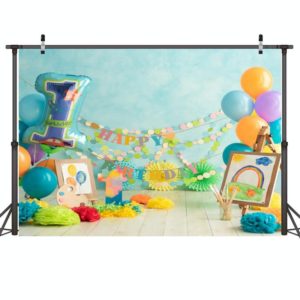2.1m X 1.5m One Year Old Birthday Photography Background Party Decoration Hanging Cloth(583) (OEM)