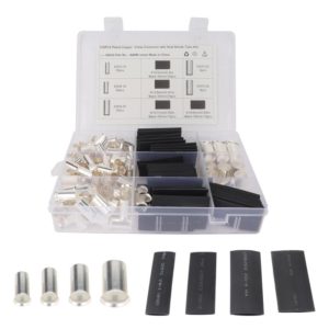 215 PCS 4 Specifications Non Insulated Ferrules Pin Cord End Kit EN Series with Heat Shrink Tube (OEM)