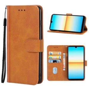 Leather Phone Case For Sony Xperia Ace III(Brown) (OEM)