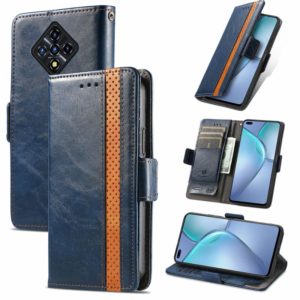 For Infinix Zero 8 CaseNeo Splicing Dual Magnetic Buckle Leather Case with Holder & Card Slots & Wallet(Blue) (OEM)