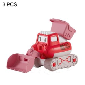 3 PCS 7799 Pressing Inertia Forward Cartoon Children Toy Car(Red) (OEM)
