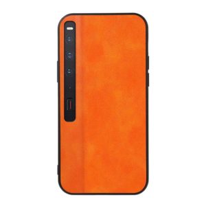 For Huawei Mate Xs 2 Two-color Litchi Texture PU Phone Case(Orange) (OEM)