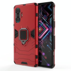 For Xiaomi Redmi K40 Gaming Shockproof PC + TPU Protective Case with Magnetic Ring Holder(Red) (OEM)