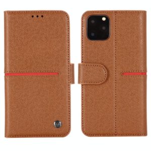 For iPhone 11 GEBEI Top-grain Leather Horizontal Flip Protective Case with Holder & Card Slots & Wallet & Photo Frame(Brown) (GEBEI) (OEM)