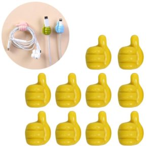 10 PCS Handy Holder Cable Organizer Household Convenience Clip(Yellow) (OEM)
