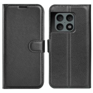 For OnePlus 10 Pro 5G Litchi Texture Horizontal Flip Protective Case with Holder & Card Slots & Wallet(Black) (OEM)