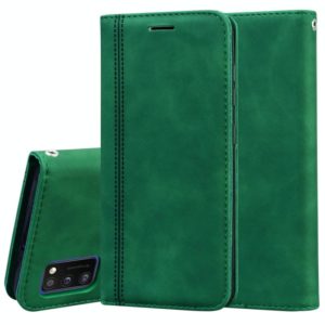 For Samsung Galaxy A41 Frosted Business Magnetic Horizontal Flip PU Leather Case with Holder & Card Slot & Lanyard(Green) (OEM)