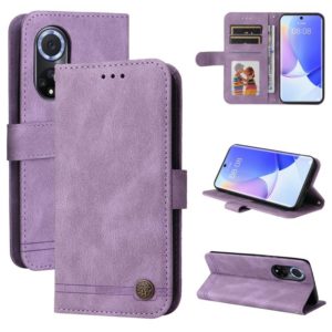 For Huawei Nova 9 / Honor 50 5G Skin Feel Life Tree Metal Button Horizontal Flip Leather Phone Case(Purple) (OEM)
