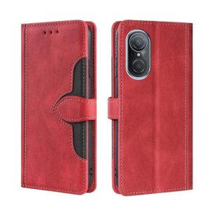 For Huawei Nova 9 SE Stitching Skin Feel Magnetic Buckle Horizontal Flip PU Leather Case(Red) (OEM)