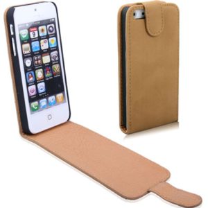 Vertical Flip Leather Case Cover for iPhone 5 & 5s & SE & SE (Khaki) (OEM)
