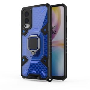 For OnePlus Nord 2 5G Space PC+TPU Shockproof Case with Ring Holder(Blue) (OEM)