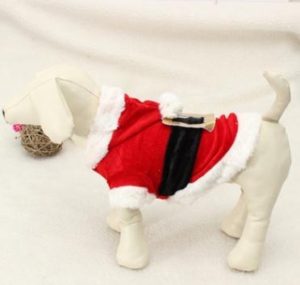 Christmas Dog Clothes for Small Dogs Santa Dog Costume Winter Pet Coats, Size:XS(Red) (OEM)