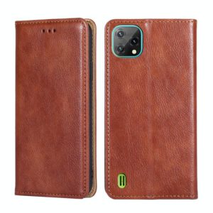 For Blackview A55 Pure Color Magnetic Leather Phone Case(Brown) (OEM)