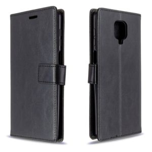 For Xiaomi Redmi Note9 Pro/Redmi Note 9s Crazy Horse Texture Horizontal Flip Leather Case with Holder & Card Slots & Wallet & Photo Frame(Black) (OEM)