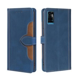 For ZTE Blabe A71 Skin Feel Straw Hat Magnetic Buckle Leather Phone Case(Blue) (OEM)