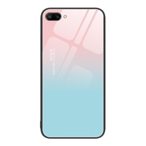 For Honor 10 Colorful Painted Glass Phone Case(Blue Sky) (OEM)