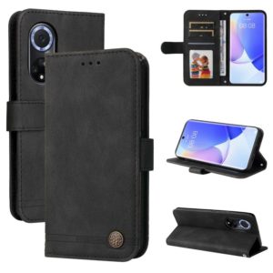 For Huawei Nova 9 / Honor 50 5G Skin Feel Life Tree Metal Button Horizontal Flip Leather Phone Case(Black) (OEM)