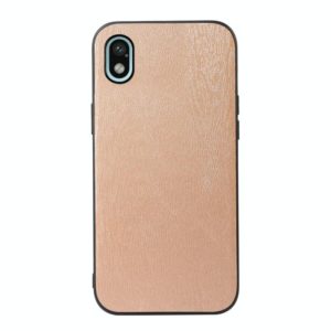 For Sony Xperia Ace III Wood Texture PU Phone Case(Gold) (OEM)