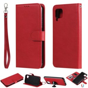 For Huawei P40 Pro 2 in 1 Solid Color Detachable PU Leather Case with Card Slots & Magnetic Holder & Photo Frame & Wallet & Strap(Red) (OEM)