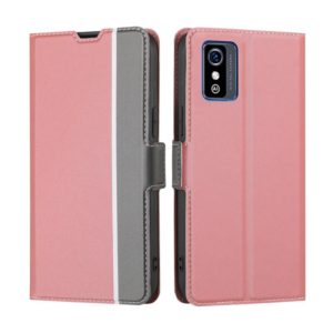 For ZTE Blade L9 Twill Texture Side Button Leather Phone Case(Pink) (OEM)