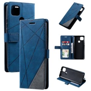 For Motorola Moto G9 Power Skin Feel Splicing Horizontal Flip Leather Case with Holder & Card Slots & Wallet & Photo Frame(Blue) (OEM)