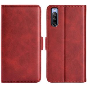 For Sony Xperia 10 IV Dual-side Magnetic Buckle Horizontal Flip Leather Phone Case(Red) (OEM)