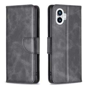 For Nothing Phone 1 Lambskin Texture Leather Phone Case(Black) (OEM)