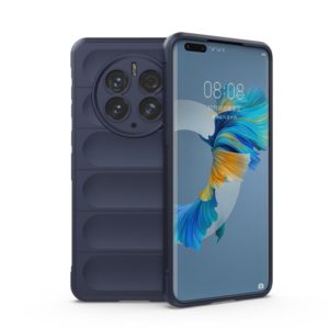 For Huawei Mate 50 Pro Magic Shield TPU + Flannel Phone Case(Dark Blue) (OEM)