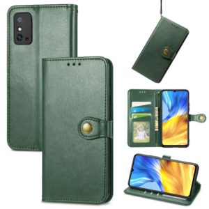 For Honor X10 Max 5G Solid Color Leather Buckle Phone Case(Green) (OEM)