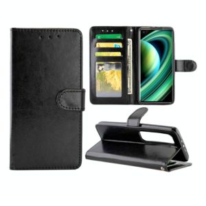 For Xiaomi Mi 10 Ultra Crazy Horse Texture Leather Horizontal Flip Protective Case with Holder & Card Slots & Wallet & Photo Frame(Black) (OEM)