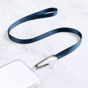 Power Vehicle Mobile Phone Anti-lost Lanyard With Patch,Style: Hanging Neck Model(Gem Blue) (OEM)
