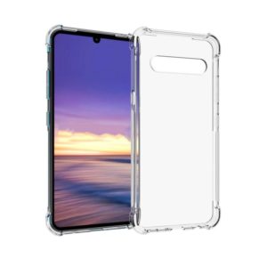 For LG V60 ThinQ 5G Shockproof Non-slip Waterproof Thickening TPU Protective Case(Transparent) (OEM)