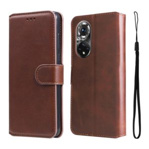 For Honor 50 Pro / Huawei Nova 9 Pro JUNSUNMAY Calf Texture Leather Phone Case(Brown) (JUNSUNMAY) (OEM)