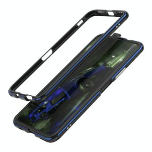 For Huawei Honor X10 Aluminum Alloy Shockproof Protective Bumper Frame(Black Blue) (OEM)