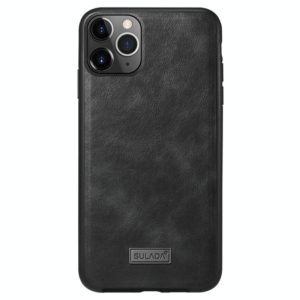 For iPhone 11 SULADA Shockproof TPU + Handmade Leather Protective Case(Black) (SULADA) (OEM)