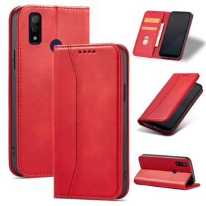 For Fujitsu Arrows WE Magnetic Dual-fold Leather Phone Case(Red) (OEM)