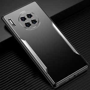 For Huawei Mate 30 Pro Blade Series TPU Frame + Titanium Alloy Sand Blasting Technology Backplane + Color Aluminum Alloy Decorative Edge Mobile Phone Protective Shell(Black + Silver) (OEM)