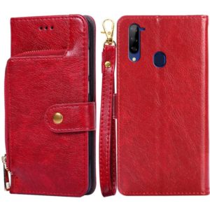 For ZTE Libero 5G Zipper Bag PU + TPU Horizontal Flip Leather Case with Holder & Card Slot & Wallet & Lanyard(Red) (OEM)