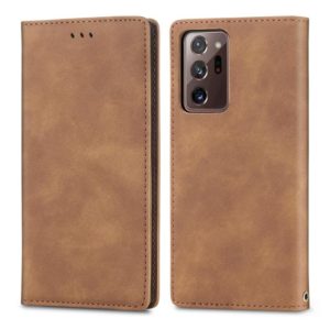 For Samsung Galaxy Note20 Ultra Retro Skin Feel Business Magnetic Horizontal Flip Leather Case with Holder & Card Slots & Wallet & Photo Frame(Brown) (OEM)