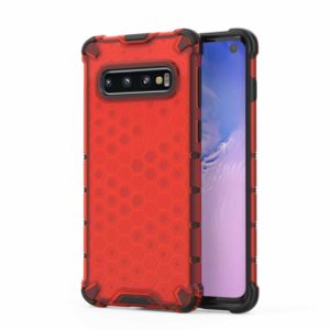 Honeycomb Shockproof PC + TPU Case for Galaxy S10 (Red) (OEM)
