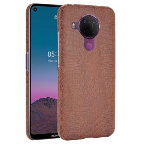 For Nokia 5.4 Shockproof Crocodile Texture PC + PU Case(Brown) (OEM)