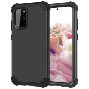 For Samsung Galaxy Note20 Ultra PC + Silicone Three-piece Shockproof Protection Case(Black) (OEM)