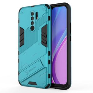 For Xiaomi Redmi 9 Punk Armor 2 in 1 PC + TPU Shockproof Case with Invisible Holder(Blue) (OEM)