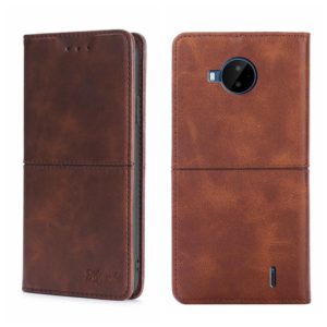 For Nokia C20 Plus Cow Texture Magnetic Horizontal Flip Leather Phone Case(Dark Brown) (OEM)