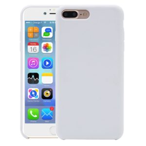 Pure Color Liquid Silicone Case for iPhone 8 Plus & 7 Plus(White) (OEM)